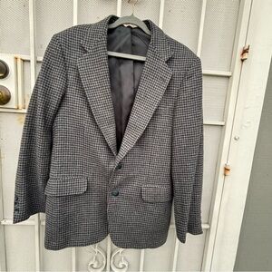 Men's Houndstooth Blazer in Gray